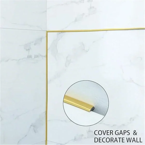1 Roll Gold PVC Decoration Line Wall Sticker, Self-Adhesive,Decorative Strip Peel And Stick Molding Trim,Suitable For Living - Image 6