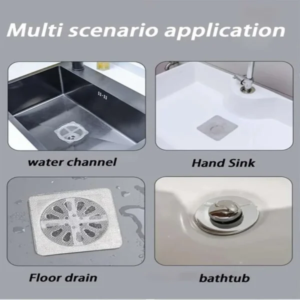 10-200Pcs Anti Blocking Filter Screen Kitchen Bathroom Disposable Floor Drain Sticker Multipurpose Screen Window Repair Subsidy - Image 9