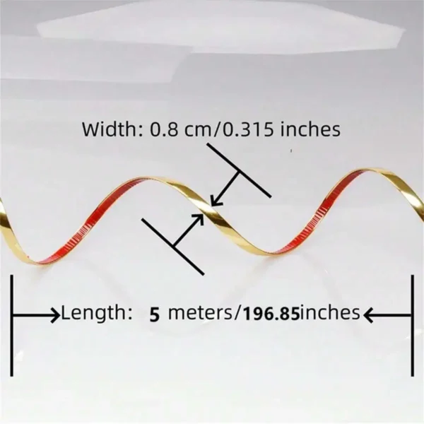 1 Roll Gold PVC Decoration Line Wall Sticker, Self-Adhesive,Decorative Strip Peel And Stick Molding Trim,Suitable For Living - Image 3