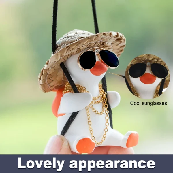 Swing Duck Car Hanging Ornament & Car Mirror Decor Hanging, Car Decoration Rearview Mirror Accessories, Fun Car Accessories, For - Image 4