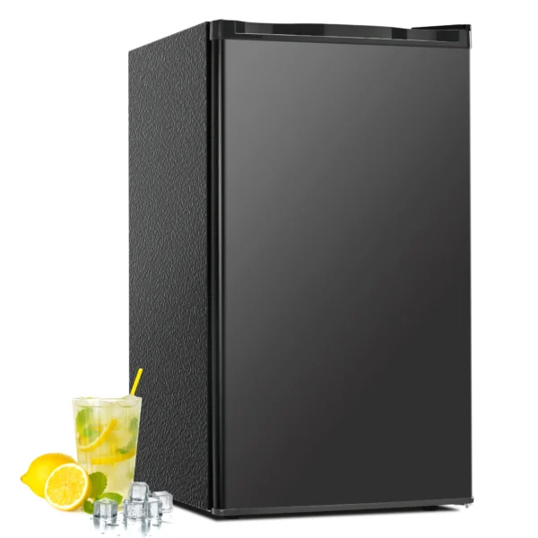 SIMZLIFE 3.1Cu.ft Mini Fridge with Freezer, Compact Design Mini Refrigerator with Single Door for Home/Office/Dorm/Bar,Black