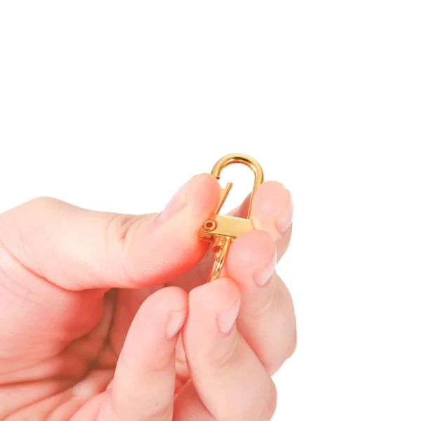 10pcs/lot 12x33mm Rotating Dog Buckle Gold Rhodium Metal Lobster Clasps Hooks For DIY Jewelry Making Key Ring Chain Accessories - Image 4
