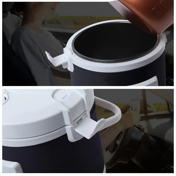 12V 24V Mini Car Rice Cooker 1.6L car trucks electric soup porridge cooking machine food steamer warmer fast heating lunch box - Image 2