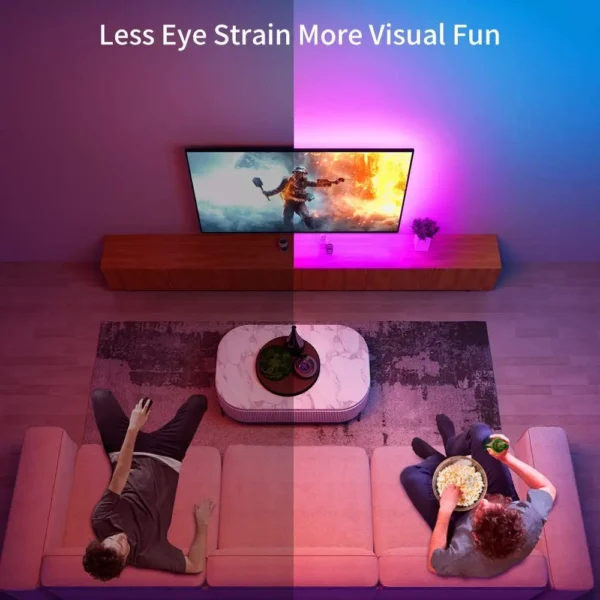 TV Backlight Music Sync USB Powered RGB LED Strip Light for 15 - 80 Inch TV, Mirror, PC - Image 2