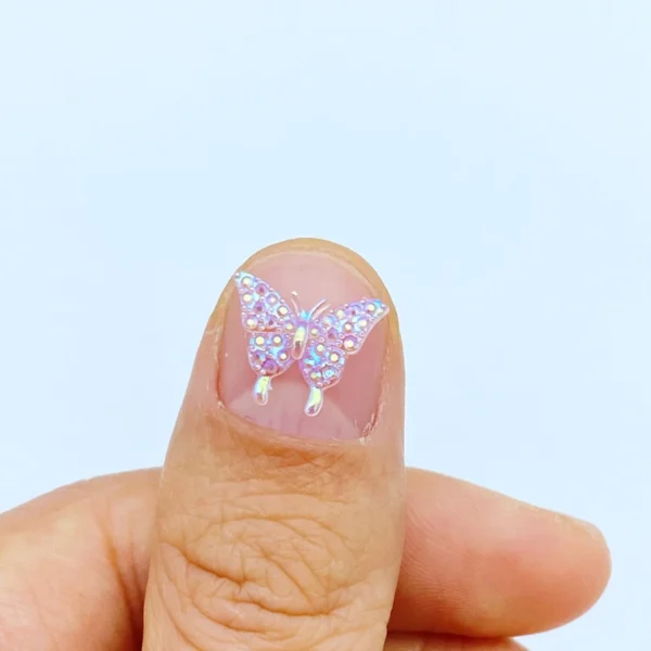 100Pcs New Cute Mini Shiny Little Butterfly Resin Figurine Crafts Flatback Cabochon Ornament Jewelry Making Hairwear Accessories - Image 5