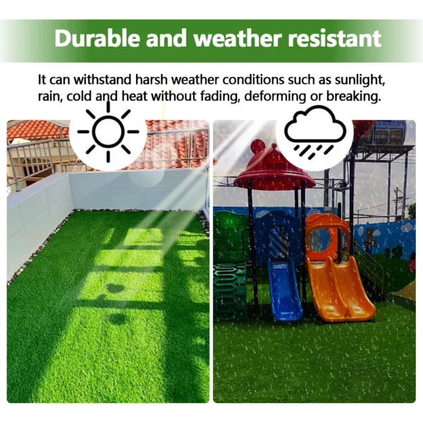 10/20Pcs 12 x12 Inch Grass Flooring Tiles Green Interlocking Grass Deck Tiles Turf Mat Grass Rug for Garden Lawn Patio Balcony - Image 2