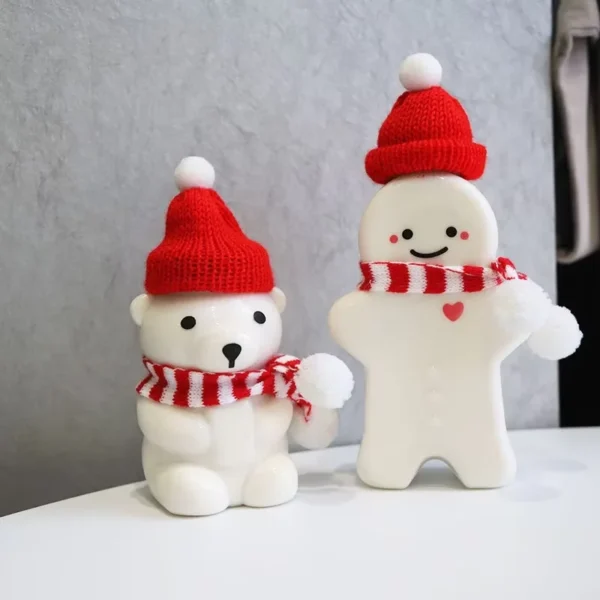 Mini BJD Doll Knitted Hat Scarf Gloves Doll House Miniature Christmas Decorative Accessories Korean Edition Knitted Finger Hat - Image 2