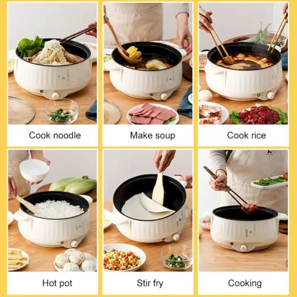 220V Multi Cookers Single/Double Layer Electric Pot 1-2 People Household Non-stick Pan Hot Pot Rice Cooker Cooking Appliances - Image 5