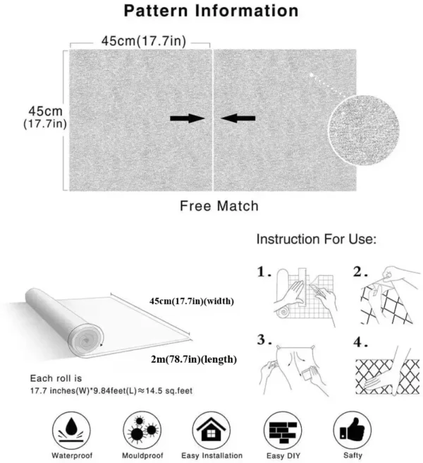 1pc 2m Self Adhesive Shining Wallpaper Waterproof Shiny Wall Sticker Gift Package Home Decor Paper Furniture Decorative Decals - Image 2