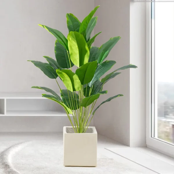 1pc Artificial Plants Large Tropical Palm Tree Fake Banana Plants Leaves Real Touch Plastic Monstera For Home Garden Party Decor - Image 2