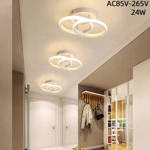 Household LED Chandelier Three Colors Lamp Modern Style Ceiling Lamp Bedroom Light Surface Installation AC 85V-265V Dining Room - Image 2