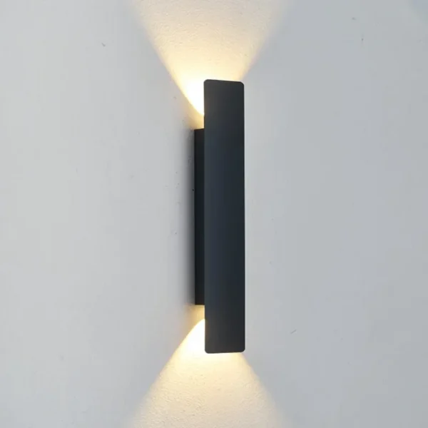 Outdoor Waterproof Wall Lamps Strip Aluminum Wall Lights 18W LED Black Wall Lamp Bedroom Exterior Outdoor Lighting Fixtures - Image 5
