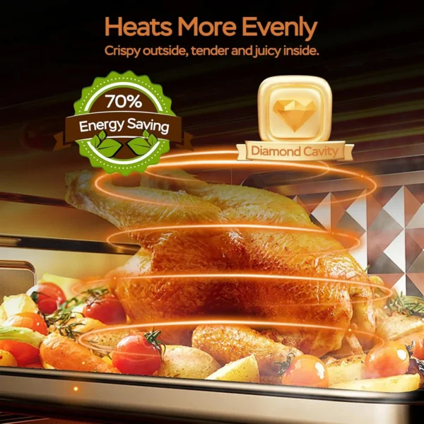 Air Fryer Toaster Oven, 4 Slice Toaster Airfryer Countertop Oven, Electric Hot Oven - Image 6