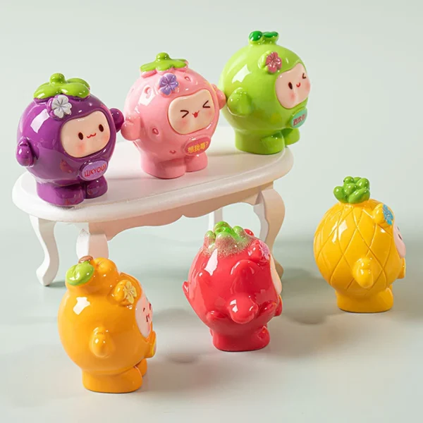 Cartoon Cute Fruit Doll Small Ornaments Miniature Figurine Funny Creative Kawaii Desktop Car Decoration Accessories Gifts - Image 3