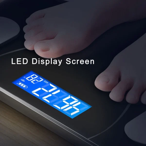 Smart Body Fat Scale Wireless LED Digital Bathroom Weight Scale Body Composition Analyzer Testing Scale - Image 5