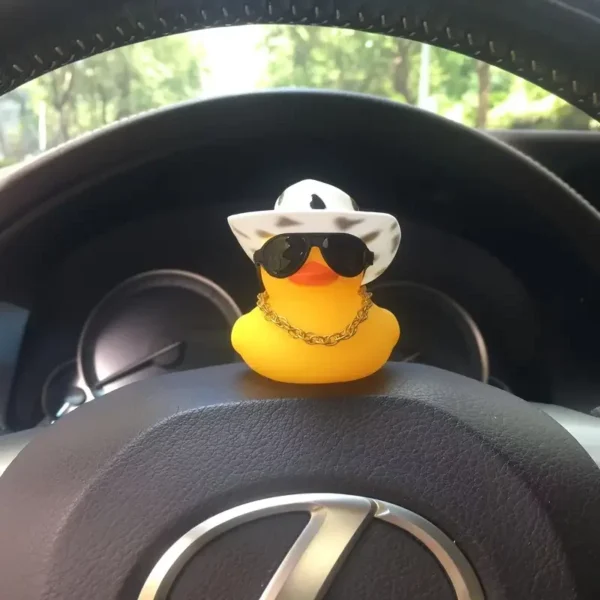 A cowboy hat with rubber duck design for car accessories, a toy duck for car dashboard decoration - the perfect choice for Chris - Image 4