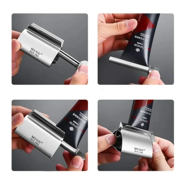 Stainless Steel Toothpaste Tube Squeezer Dispenser Rotary Expressing Roller Cleanser Presser Home Bathroom Accessories - Image 9