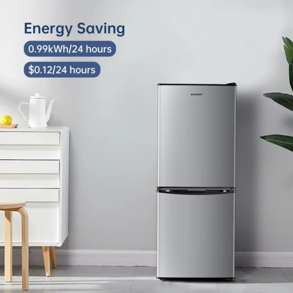 Small Refrigerator with Freezer, 4.0 Cu.Ft, Small Fridge with Freezer, 2 Door, with Bottom Freezer, Compact Refrigerator - Image 4