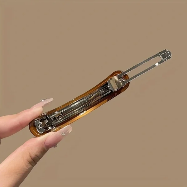 New Elegant Acetate Hair Clips Simple Geometric Solid Color Barrettes Hairpin Women Hair Accessories - Image 3