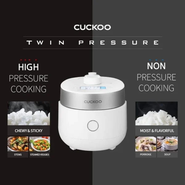 CUCKOO CRP-MHTR0309F 3-Cup (Uncooked) / 6-Cup (Cooked) Induction Heating Twin Pressure Rice Cooker & Warmer - Image 4