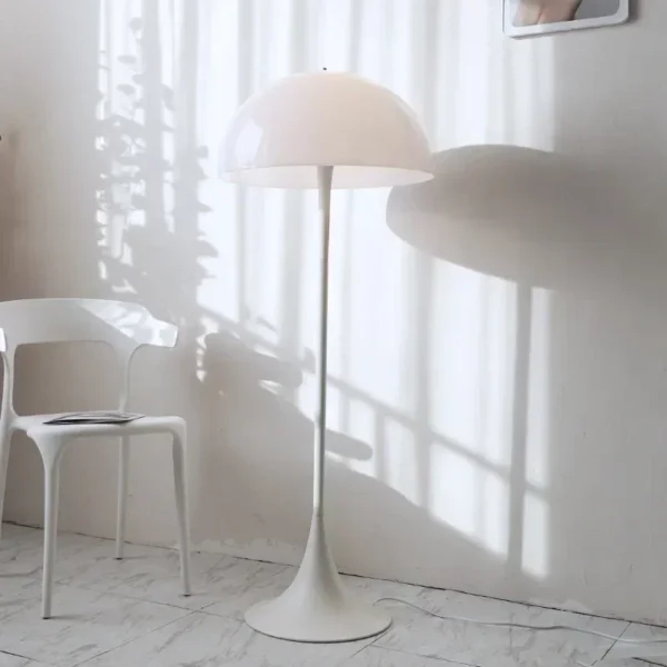 Nordic Danish Designer LED Mushroom Floor Lamp Living Room Study White Bedroom Bedside Reading Decorative Lighting Fixture Art - Image 2
