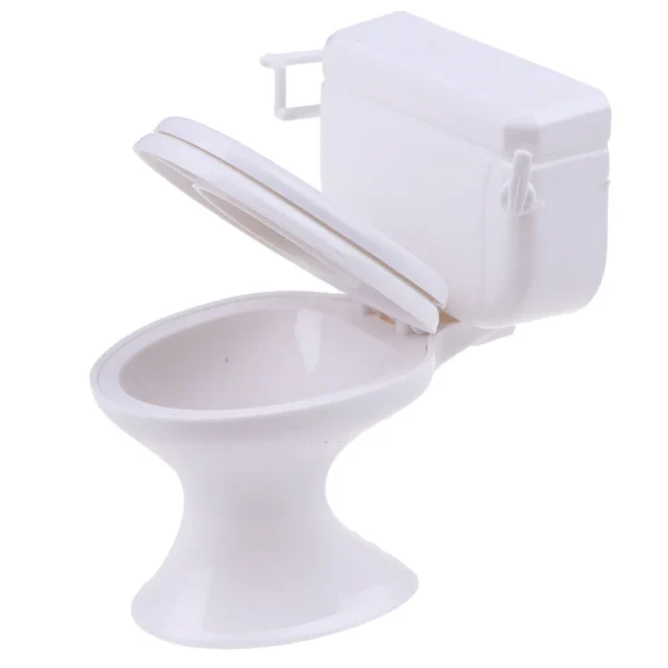 High Quality Dollhouse Furniture Vintage Bathroom Modeling White Toilet Doll House Miniature Baby Pretend Toys Dolls Accessories - Image 8