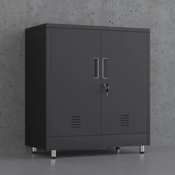 Lock and Adjustable Shelf,Small Lockable Side Panel Buffet Cabinet Suitable for Home Office Corridor Entrance Living Room - Image 5