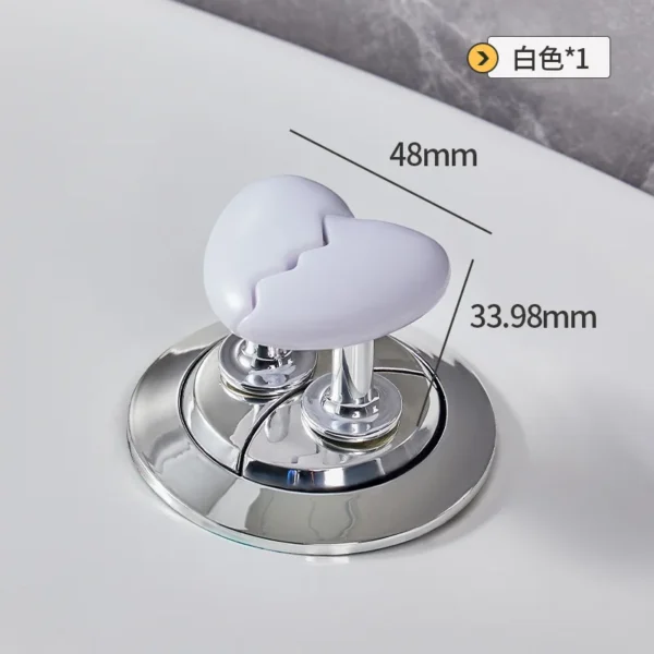 Toilet Press Button Kawaii Handle Heart Shaped Toilet Press for Bathroom Water Tank Buttons Bath Room Decor Accessories 변기손잡이 - Image 7