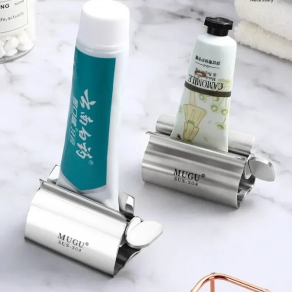 Stainless Steel Toothpaste Tube Squeezer Dispenser Rotary Expressing Roller Cleanser Presser Home Bathroom Accessories - Image 2