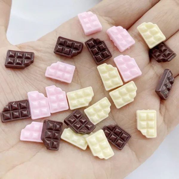 30Pcs New Cute Chocolate Series Resin Flatback Ornament Jewelry Making Manicure Hairwear Accessorie