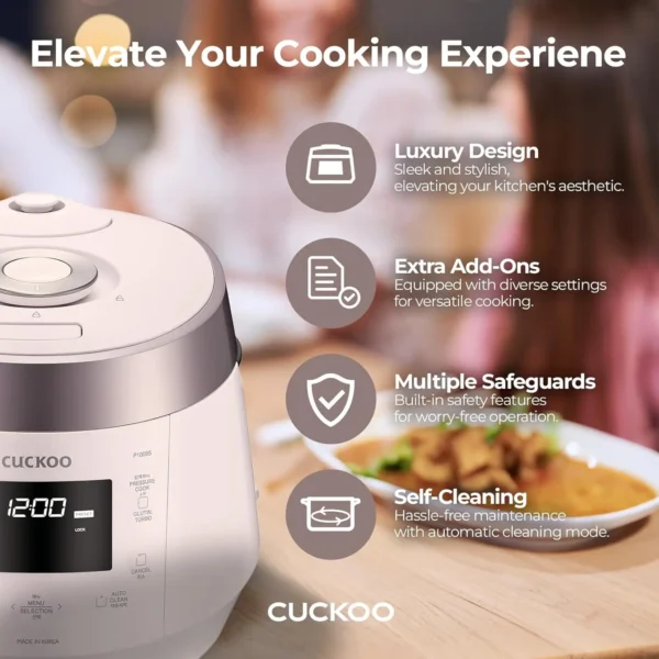 Pressure Cooker Warmer – 12 built-in programs, Glutinous Mixed, Brown, rice - Image 3