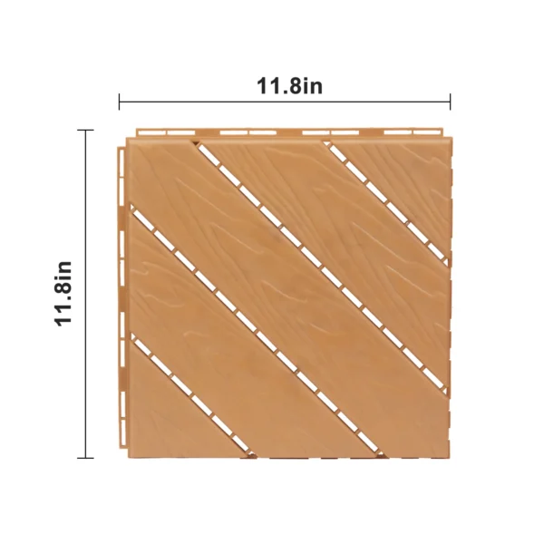 Plastic Interlocking Deck Tiles,27 Pack, 11.8"x11.8" Waterproof Flooring Tiles for Indoor and Outdoor, Patio Floor Decking Tiles - Image 3