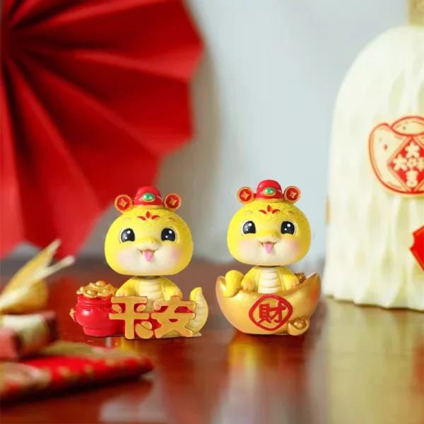 Chinese New Year 2025 Ornament Snake Statue Ornament Lunar New Year Gift Decoration Desk Accessories Chinese Zodiac Decoration - Image 3