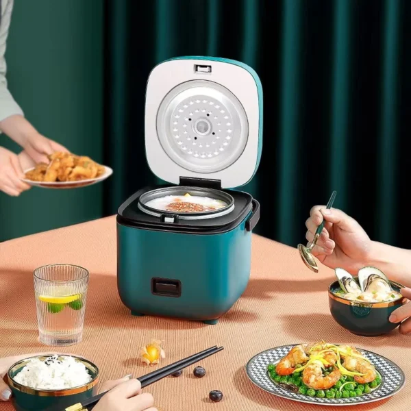 Mini Rice Cooker Automatic Household Kitchen Electric Cooking machine 1-2 People Food Warmer Steamer 1.2L Small Rice Cooker - Image 2
