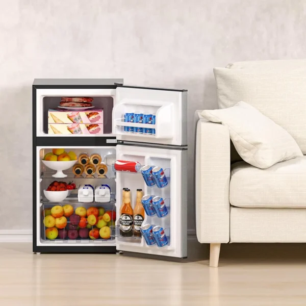 Mini Fridge with Freezer 3.5 Cu.Ft. 2 Door Refrigerator and Freezer Small Fridge for Bedroom Home Office Dorm - Image 6