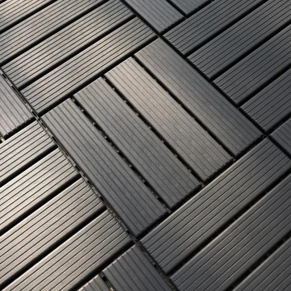 44 sq. ft Plastic Interlocking Deck Tiles, 44 Pack Patio Deck Tiles, 12" x 12" Waterproof Outdoor Flooring All Weather Use - Image 6