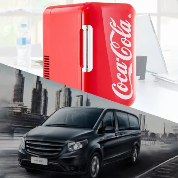 6L Mini Refrigerator Coca-Cola Multifunction Cosmetic Dormitory Warmer Cooler Fridge for Home Car Small Portable Fridge 12V/220V - Image 2