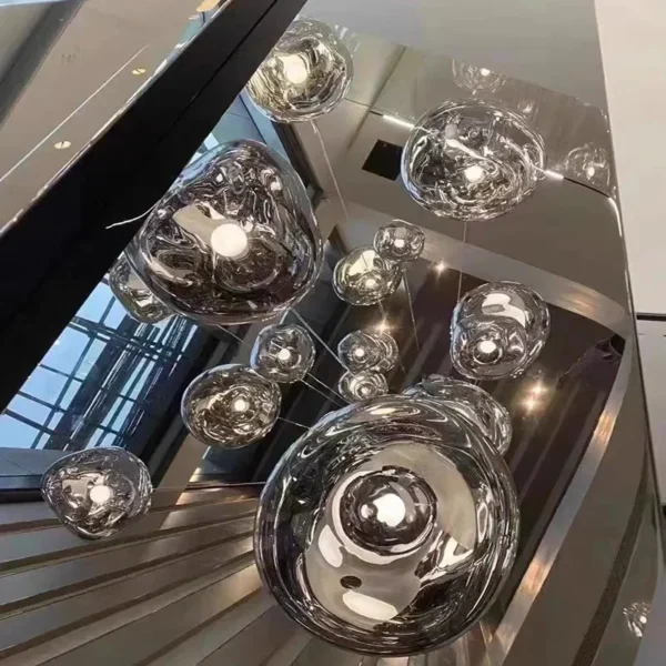 Modern Glass Pendant Light Nordic LED Lava lustre Dining Room Living Room Cabinets Home Decor Hanging Lamps Ceiling Chandelier - Image 3