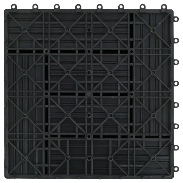 11 PCS WPC Decking Tiles 11.8x11.8 Black - Perfect for 1 sqm Outdoor Flooring - Image 6