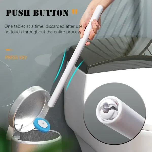 Disposable Toilet Brush Wall-Mounted Cleaning Tool for Bathroom Replacement Brush Head Toilet Cleaning Brush Set Wc Accessories - Image 5