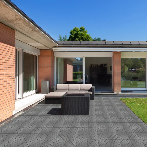 9 Pack, 11.8"x11.8" Waterproof Flooring Tiles for Indoor and Outdoor, Patio Floor Decking Tiles for Porch Poolside Backyard - Image 5