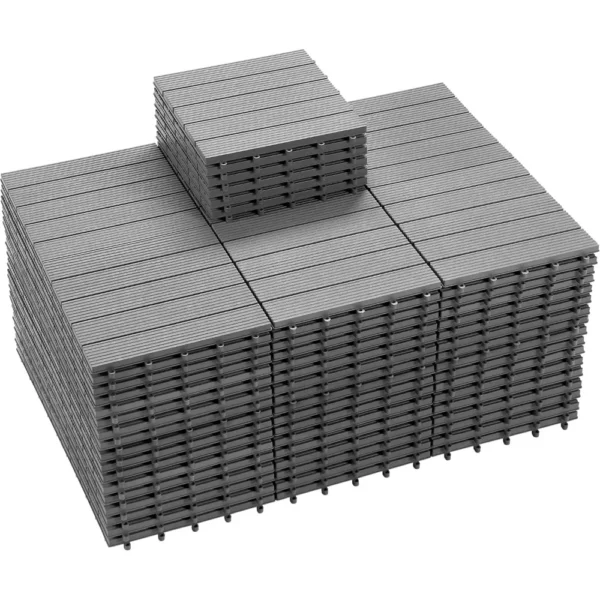 108 PCS Plastic Interlocking Patio Deck Tiles - 12" x 12" Waterproof Indoor Outdoor Flooring, Patio Floors Decking for Floor - Image 3