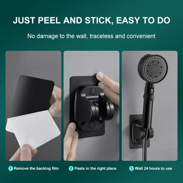 Universal Showerhead Holder Bracket Wall Mounted Punch Free Household Adjustable Shower Self Adhesive Bathroom Accessories - Image 7