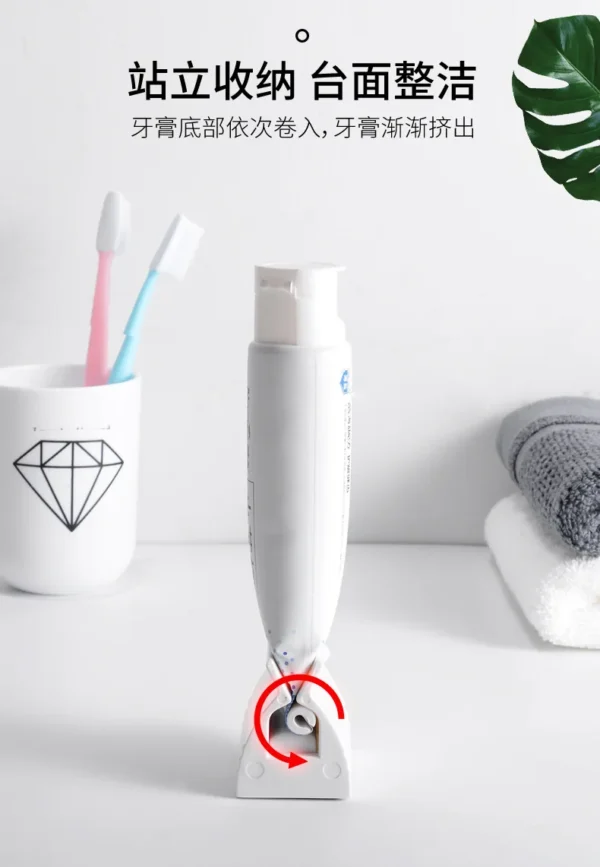 1pcs Toothpaste Squeezer Tooth Paste Holder Care Bathroom Tools Tube Cosmetics Press Facial Cleanser Rolling Squeezing Dispenser - Image 7