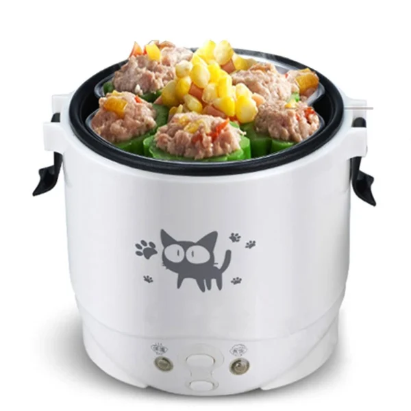 Electric Mini Rice Cooker Portable MultiCooker Household Rice Cookers 12V 24V 220V Pot Cooking Machine Pans For Car Truck Home - Image 6