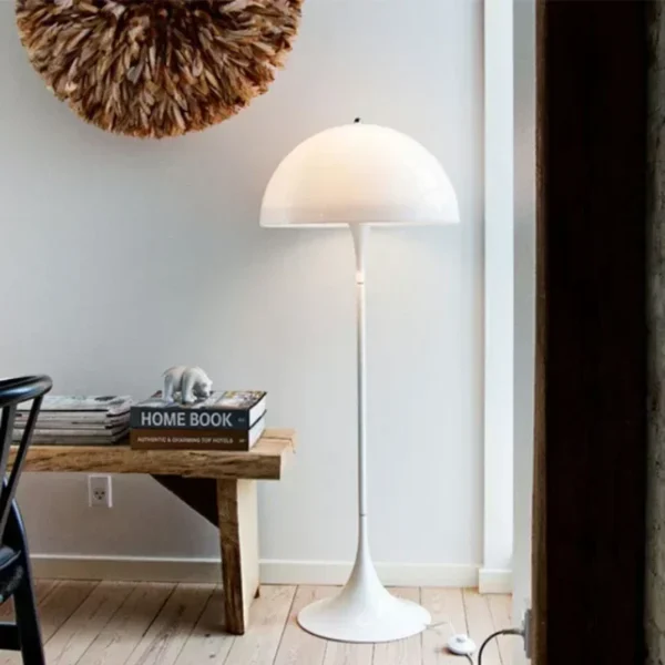 Nordic Danish Designer LED Mushroom Floor Lamp Living Room Study White Bedroom Bedside Reading Decorative Lighting Fixture Art - Image 3