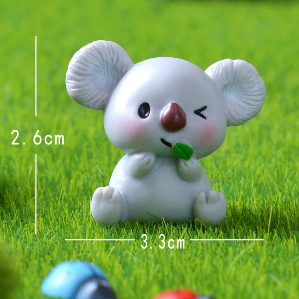 Figurines Miniatures Cute Cartoon Koala Animal Micro Landscape Ornaments For Home Decorations Room Decor DIY Desktop Accessories - Image 6