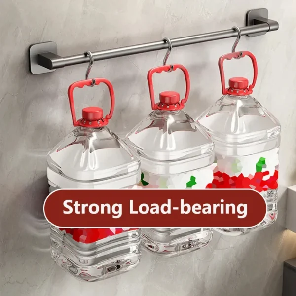 Non perforated suction cup wall mounted towel rack, bathroom storage rack, bathroom horizontal bar towel rack - Image 10