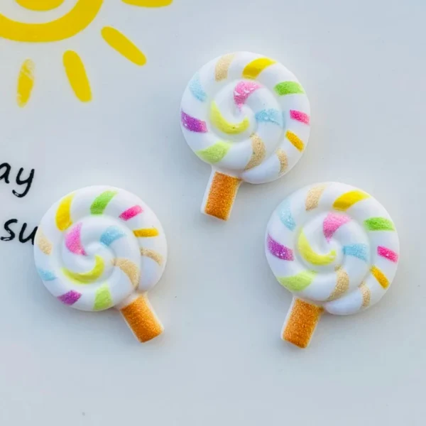 20 Pcs New Cute Kawaii Cartoon Candy Lollipop Resin Cabochon Scrapbooking DIY Jewelry Earwear Craft Decoration Accessories - Image 10