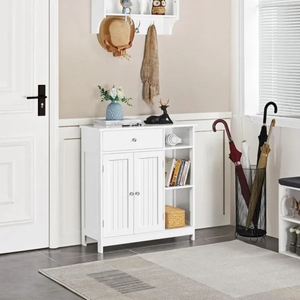 bathroom storage cabinet,Bathroom Floor Cabinet, Kitchen Freestanding Storage Organizer, Large Side Cabinet with Doors, Drawer - Image 6